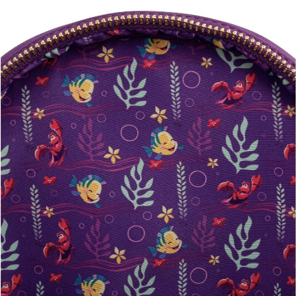 LOUNGEFLY NWT Disney Backpack + Mickey Ears, The Little Mermaid - Picture 10 of 17